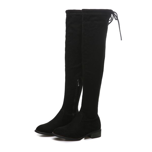 autumn and winter new stretch knee boots round head slender legs wild women's boots tide, Black
autumn and winter new stretch knee boots round head slender legs wild women's boots tide, Black