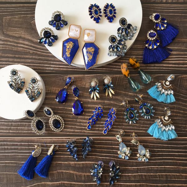 ztech new design blue crystal/tassel/resins eearrings pendientes mujer moda 2020 za new big statement wholesale ear accessories, Silver
ztech new design blue crystal/tassel/resins eearrings pendientes mujer moda 2020 za new big statement wholesale ear accessories, Silver