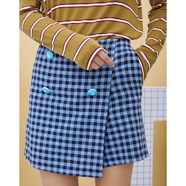 sugarhigh autumn new women's fashion versatile shorts double-breasted plaid slim cotton shorts skirts shsk5072, White;black
sugarhigh autumn new women's fashion versatile shorts double-breasted plaid slim cotton shorts skirts shsk5072, White;black