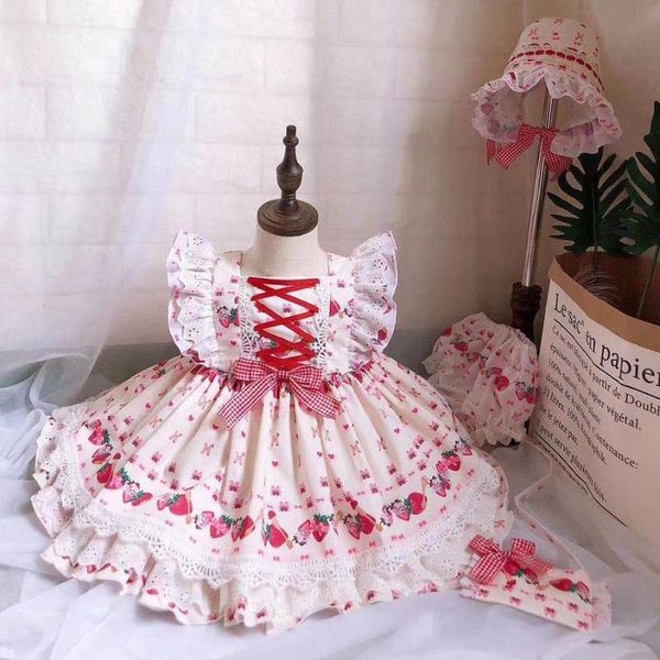 5pcs spanish lolita princess dress lace stitching print sweet cute ball gown birthday easter dress for girls vestidos y3100, Red;yellow
5pcs spanish lolita princess dress lace stitching print sweet cute ball gown birthday easter dress for girls vestidos y3100, Red;yellow