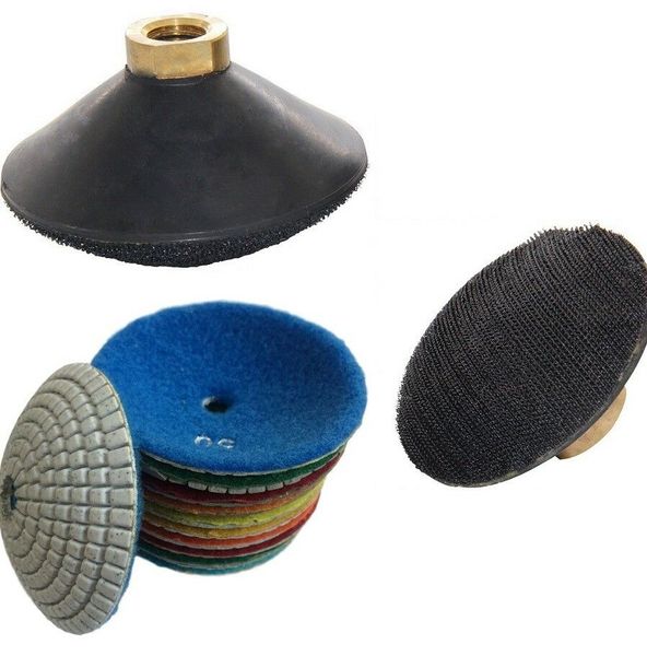 4" diamond bowl-shaped convex polishing pad 7 + 1 backer granite marble sink
4" diamond bowl-shaped convex polishing pad 7 + 1 backer granite marble sink
