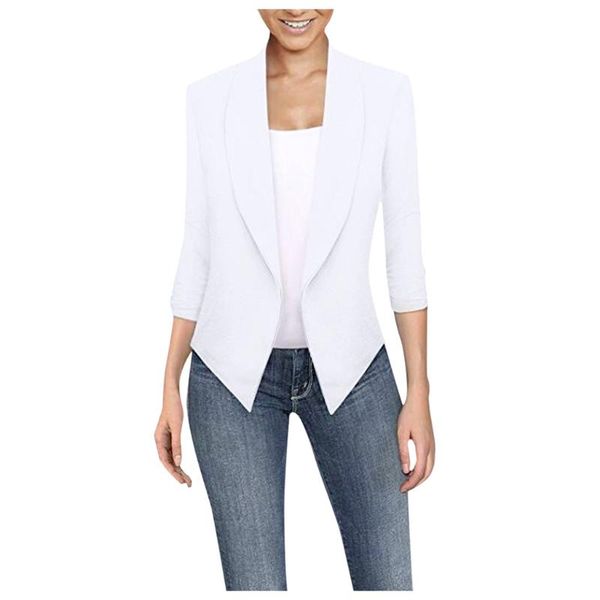 vintage cardigan office ladies solid color blazer long sleeve slim suit coat jacket women blazers female casual plus size, White;black
vintage cardigan office ladies solid color blazer long sleeve slim suit coat jacket women blazers female casual plus size, White;black