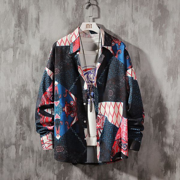 color block patchwork shirt plaid long sleeve shirts men hip hop casual pocket button up shirts coats fashion streetwear, White;black
color block patchwork shirt plaid long sleeve shirts men hip hop casual pocket button up shirts coats fashion streetwear, White;black