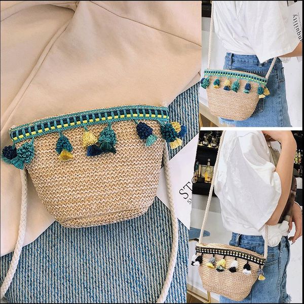 summer straw handbag shoulder bags rattan small beach messenger cross body tote, Yellow
summer straw handbag shoulder bags rattan small beach messenger cross body tote, Yellow