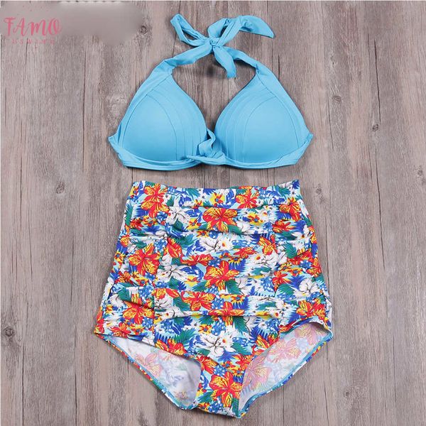 bikini set 2019 new push up high waist swimsuit bikinis women solid print swimwear vintage halter bathing suit, White;black
bikini set 2019 new push up high waist swimsuit bikinis women solid print swimwear vintage halter bathing suit, White;black