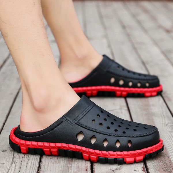 2020 new comfort summer man beach sandals crocks man shoes soft black shoe hollow slides slipper casual jelly shoes 
2020 new comfort summer man beach sandals crocks man shoes soft black shoe hollow slides slipper casual jelly shoes