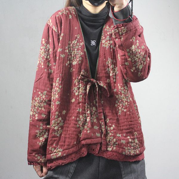 johnature women vintage parkas cotton linen coats 2020 spring new v-neck long sleeve print floral chinese style women parkas, Black
johnature women vintage parkas cotton linen coats 2020 spring new v-neck long sleeve print floral chinese style women parkas, Black