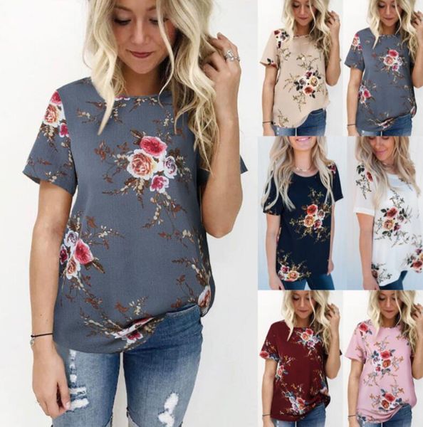 fashion-summer womens floral print t-shirt short sleeve crew neck blouse loose comfy casual 6 colors s-3xleea483 12pcs, Gray;blue
fashion-summer womens floral print t-shirt short sleeve crew neck blouse loose comfy casual 6 colors s-3xleea483 12pcs, Gray;blue