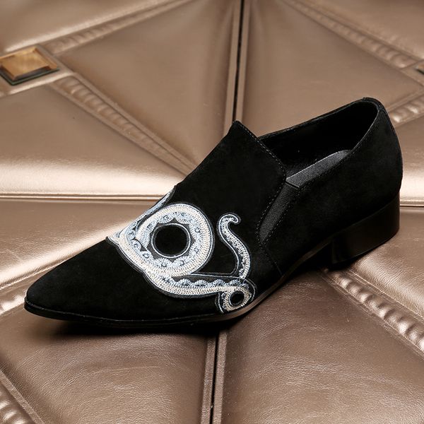 black cowhide pointed toe set casual embroidery shoes retro fashion men's shoes wedding party low heel
black cowhide pointed toe set casual embroidery shoes retro fashion men's shoes wedding party low heel