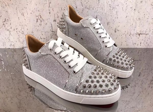 new brand sliver glitter leather sneaker shoes low red bottom casual walking red bottom mens womens trainers outdoor skateboard, Black
new brand sliver glitter leather sneaker shoes low red bottom casual walking red bottom mens womens trainers outdoor skateboard, Black