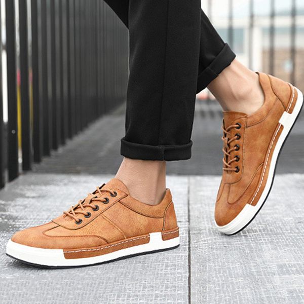 cow leather casual shoes men lace-up outdoor sneakers england stylish shoes large size 38-48 male ms25, Black
cow leather casual shoes men lace-up outdoor sneakers england stylish shoes large size 38-48 male ms25, Black