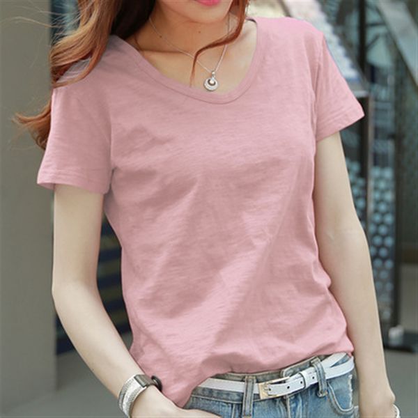 pure cotton pink t-shirt women's short-sleeved women's 2020 summer clothes fashionable loose solid color bamboo cotton large size, White
pure cotton pink t-shirt women's short-sleeved women's 2020 summer clothes fashionable loose solid color bamboo cotton large size, White
