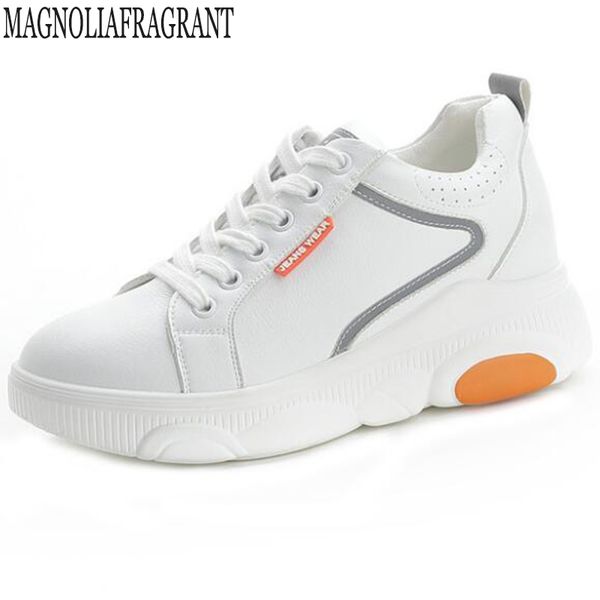 fashion white shoes women wedges genuine leather lace up shoes female board casual increase within sneakers y573, Black
fashion white shoes women wedges genuine leather lace up shoes female board casual increase within sneakers y573, Black