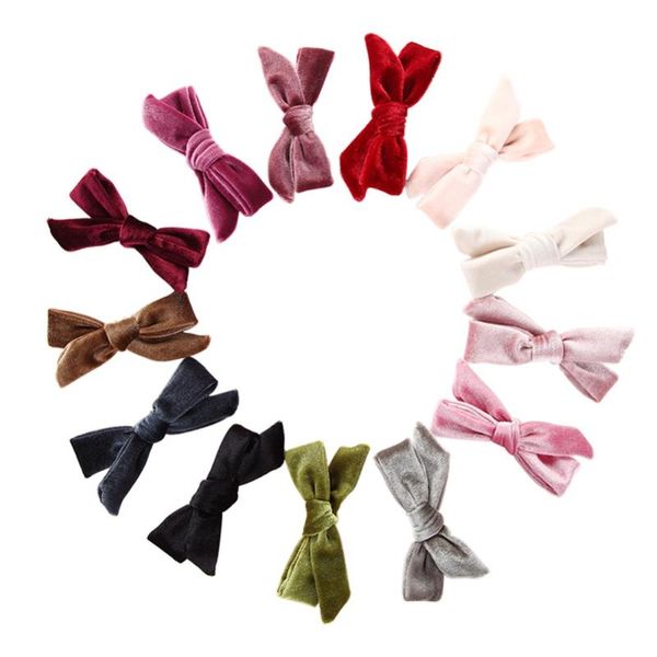 13pcs/lot velvet bow hair clip 3.2' inches knotted bow hair pin soft infant accessories for school girls 13 colors jfny100, Slivery;white
13pcs/lot velvet bow hair clip 3.2' inches knotted bow hair pin soft infant accessories for school girls 13 colors jfny100, Slivery;white