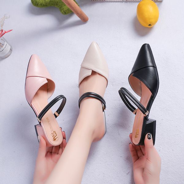 elegant low heel slippers women mules fashion pointed toe shoes half slipper black ladies office pumps
elegant low heel slippers women mules fashion pointed toe shoes half slipper black ladies office pumps