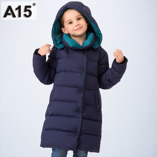 girl down jacket, Blue;gray