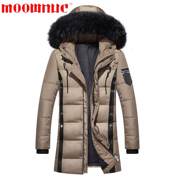 down coat men winter coat white duck down long fashion business casual with cap thickened fur collar brank moownuc, Black
down coat men winter coat white duck down long fashion business casual with cap thickened fur collar brank moownuc, Black