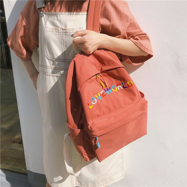 new waterproof nylon women backpack coloured english embroidery travel bag women preppy school bags for teenagers 2019 mochila
new waterproof nylon women backpack coloured english embroidery travel bag women preppy school bags for teenagers 2019 mochila