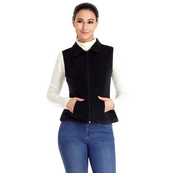 european and american new women's vest black lapel sleeveless zipper fit plus size coat, Black;white
european and american new women's vest black lapel sleeveless zipper fit plus size coat, Black;white