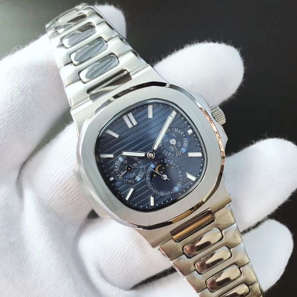 4 colors watches mechanical automatic men watch moon phase 24h stainless steel all functions work 40.5mm, Slivery;brown
4 colors watches mechanical automatic men watch moon phase 24h stainless steel all functions work 40.5mm, Slivery;brown