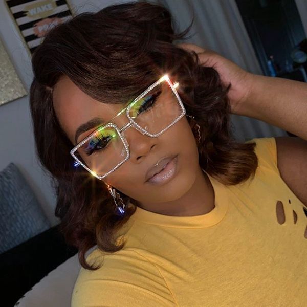 retro large frame square sunglasses women point diamond flat mirror street stransparent lens sun glasse men oculos, White;black
retro large frame square sunglasses women point diamond flat mirror street stransparent lens sun glasse men oculos, White;black