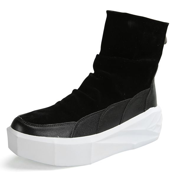 2019 fashion autumn winter thick soled ankle boots men sneakers platform male shoes casual quality boots footwear, Black
2019 fashion autumn winter thick soled ankle boots men sneakers platform male shoes casual quality boots footwear, Black