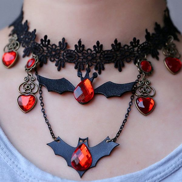 halloween lace necklace bat crystal vintage chokers necklaces & pendants for women girls statement party jewelry festival gift, Golden;silver
halloween lace necklace bat crystal vintage chokers necklaces & pendants for women girls statement party jewelry festival gift, Golden;silver