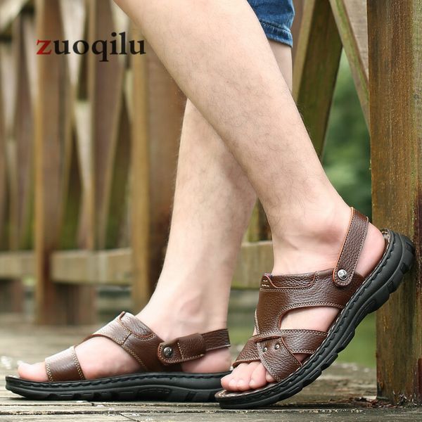 2019 genuine leather summer beach sandals men non-slip male sandals summer causal shoes slippers flats sandalias hombre, Black
2019 genuine leather summer beach sandals men non-slip male sandals summer causal shoes slippers flats sandalias hombre, Black