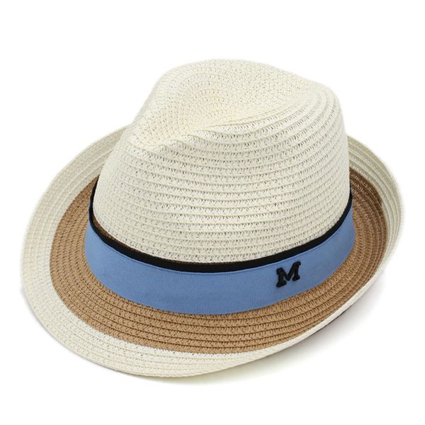 summer men women straw fedora trilby hat outdoor beach sun hat gangster jazz cap, Blue;gray
summer men women straw fedora trilby hat outdoor beach sun hat gangster jazz cap, Blue;gray