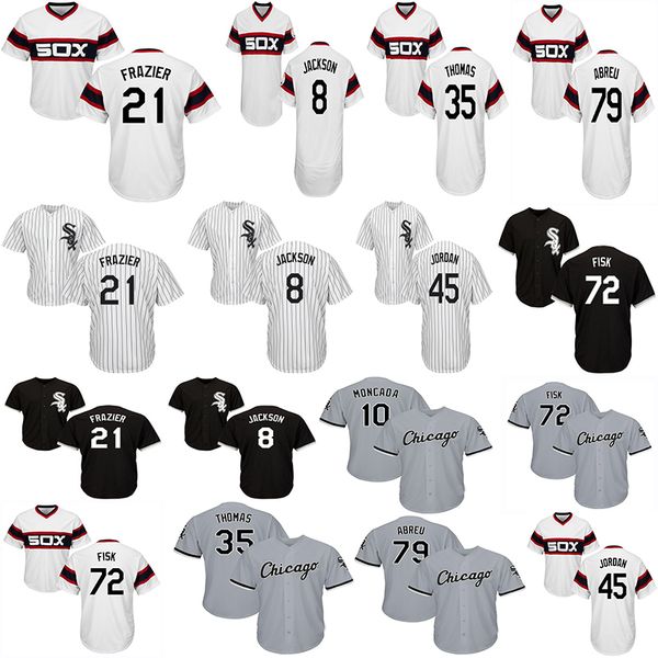 Chicago 10 Yoan Moncada Black Baseball Jersey Sox 8 Bo Jackson 72 Fisk 21 Todd Frazier 35 Frank Thomas 79 Jose Abreu Stitched 22
Chicago 10 Yoan Moncada Black Baseball Jersey Sox 8 Bo Jackson 72 Fisk 21 Todd Frazier 35 Frank Thomas 79 Jose Abreu Stitched 22