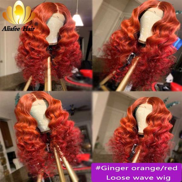 loose wave wig orange/red ombre colored 13x4 lace front wigs remy glueless 100% curly human hair wig 150% density with baby hair, Black;brown
loose wave wig orange/red ombre colored 13x4 lace front wigs remy glueless 100% curly human hair wig 150% density with baby hair, Black;brown