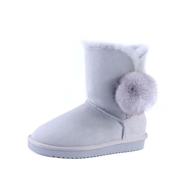 2020 fashion 100% cowhide leather + shearling warm boot woman snow boots winter leather wool fur snow boots, Black
2020 fashion 100% cowhide leather + shearling warm boot woman snow boots winter leather wool fur snow boots, Black