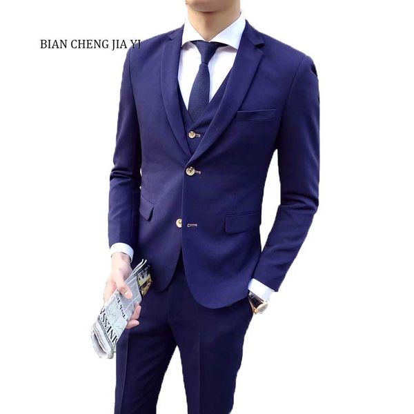 blue jacket pants vest / mens suits formal men suit set men wedding suits groom prom tuxedos blazers 3 pieces sets, White;black 
blue jacket pants vest / mens suits formal men suit set men wedding suits groom prom tuxedos blazers 3 pieces sets, White;black