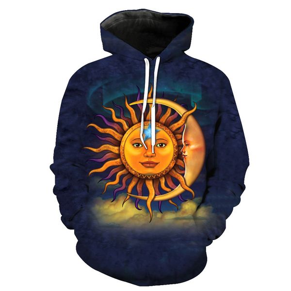 foreign trade sun and moon printing hooded pocket pullover men's tide hooded men's clothing printing blouse hoodies, Black
foreign trade sun and moon printing hooded pocket pullover men's tide hooded men's clothing printing blouse hoodies, Black