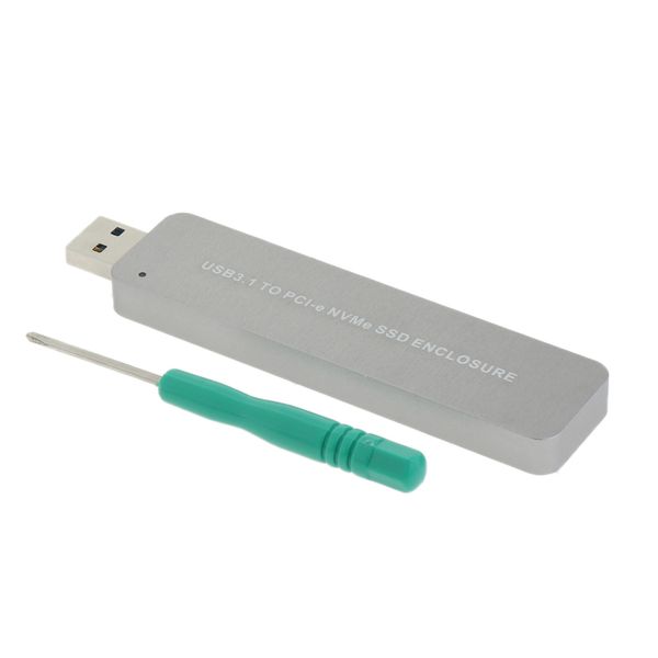 nvme to usb adapter, m.2 ssd to type-a card no cable need, high 10 gbps 2 with aluminum enclosure (silver
nvme to usb adapter, m.2 ssd to type-a card no cable need, high 10 gbps 2 with aluminum enclosure (silver