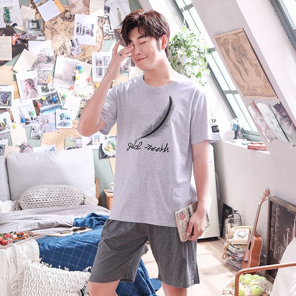 men's sleepwear pajamas set 2021 summer loose leisure men cotton short sleeve loungewear suit fashion tracksuit, Black;brown
men's sleepwear pajamas set 2021 summer loose leisure men cotton short sleeve loungewear suit fashion tracksuit, Black;brown