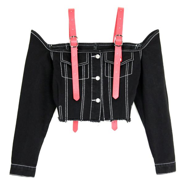 2018 new spring summer fashion short denim jacket without collar backless jean jackets for women off shoulder jacket black blue, Black;brown
2018 new spring summer fashion short denim jacket without collar backless jean jackets for women off shoulder jacket black blue, Black;brown