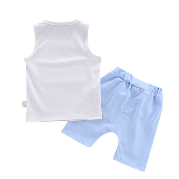 boy's summer casual simple short sleeve shorts suit patch cloth vest sleeveless + shorts suit, White
boy's summer casual simple short sleeve shorts suit patch cloth vest sleeveless + shorts suit, White
