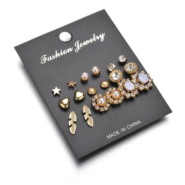 gold color crystal pearl stud earring set for women circle round fashion jewelry accessories trendy female heart star earrings, Golden;silver
gold color crystal pearl stud earring set for women circle round fashion jewelry accessories trendy female heart star earrings, Golden;silver