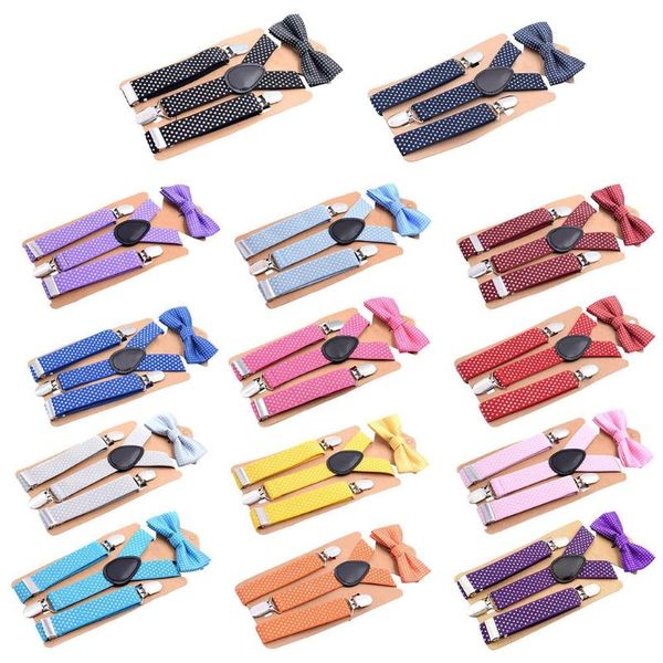 2pcs/set cute kids children boys dot print bowtie 3 strap clips braces bow tie suit shirts gentleman belt suspenders, Red;brown
2pcs/set cute kids children boys dot print bowtie 3 strap clips braces bow tie suit shirts gentleman belt suspenders, Red;brown