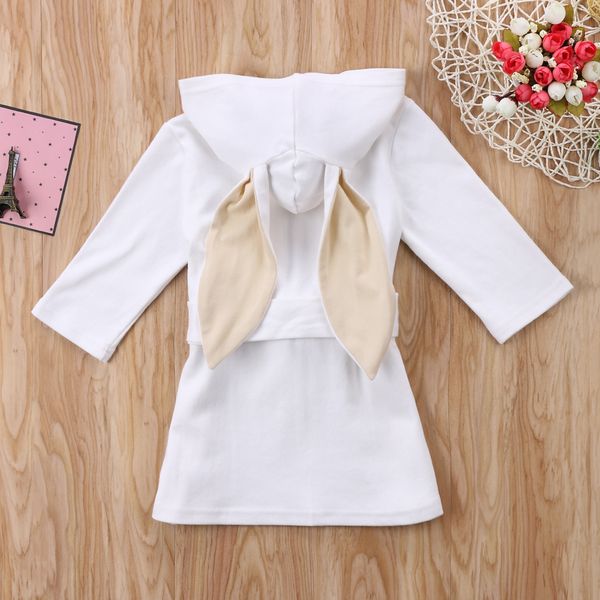 2017 kid baby boy girl hooded bath robe rabbit 3d ear bathing anime cosplay towel sleepwear pajamas 1-5y, Blue;red