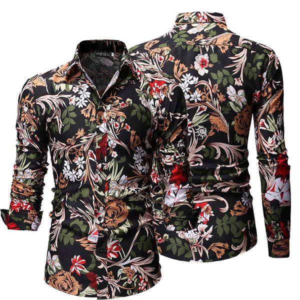 fashion personality men casual slim long-sleeved shirt flower print slim party shirts casual male dress shirt men clothes, White;black
fashion personality men casual slim long-sleeved shirt flower print slim party shirts casual male dress shirt men clothes, White;black