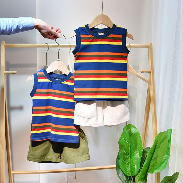 kids designer clothes 2020 children's clothing men's and women's suits sleeveless striped t-shirt cotton lace shorts two-piec, White
kids designer clothes 2020 children's clothing men's and women's suits sleeveless striped t-shirt cotton lace shorts two-piec, White