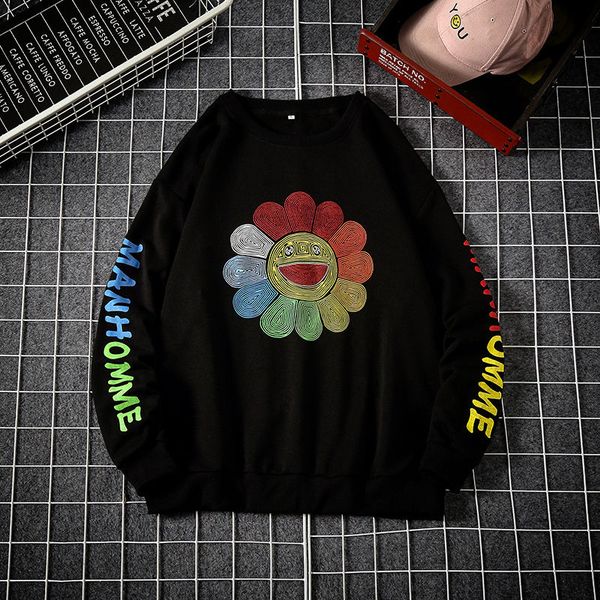 hoodies 2020 spring new sweatshirt men korean youth tide brand loose sun flower print couple round neck casual gray hip hop best, Black
hoodies 2020 spring new sweatshirt men korean youth tide brand loose sun flower print couple round neck casual gray hip hop best, Black