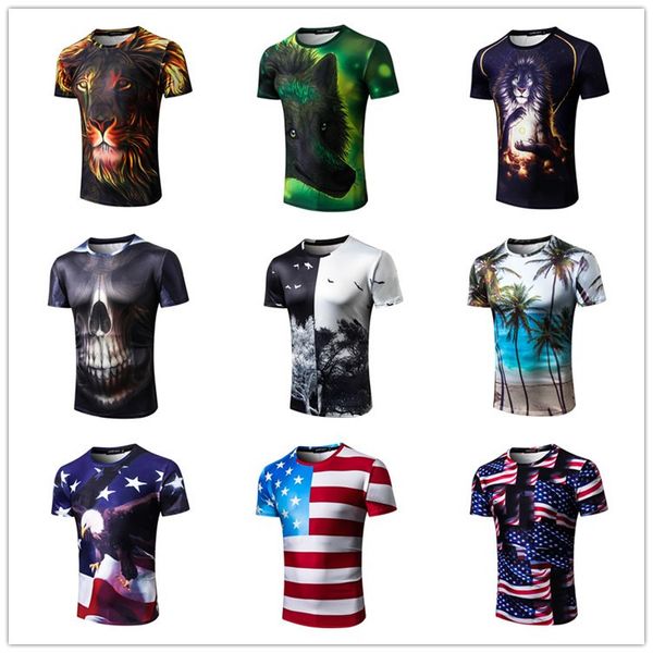 ss18 new 3d star eagle flame skull day and night beach tree print men's short sleeve t-shirt, White;black 
ss18 new 3d star eagle flame skull day and night beach tree print men's short sleeve t-shirt, White;black