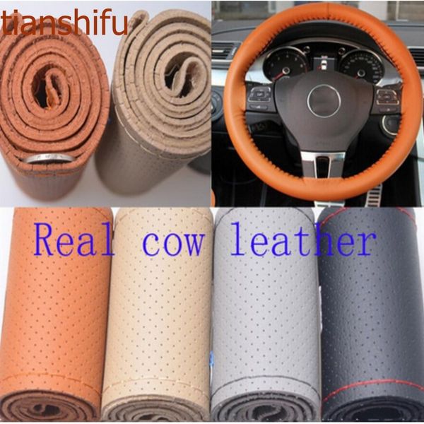 tianshifu car steering wheel cover real genuine leather good quality universal steering wheel cover 36/38/40cm
tianshifu car steering wheel cover real genuine leather good quality universal steering wheel cover 36/38/40cm