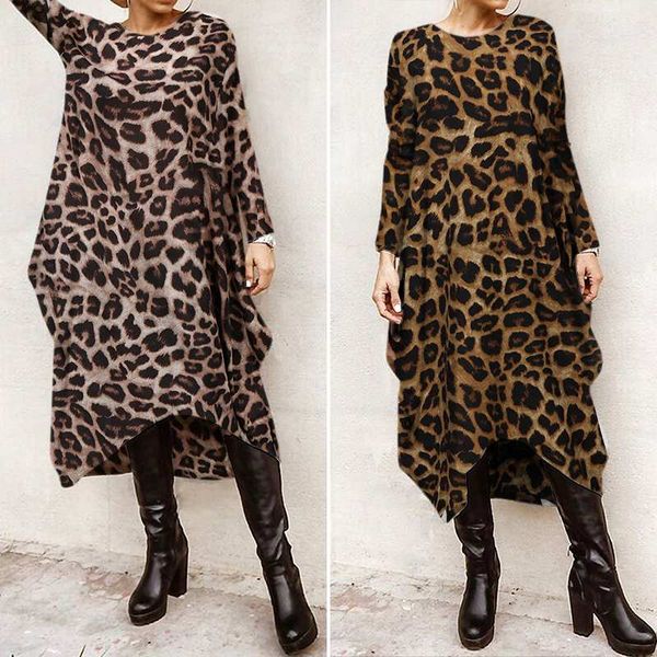 fashion casual midi asymmetrical dress women's spring sundress zanzea long sleeve vestido female leopard print robe plus size, Black;gray
fashion casual midi asymmetrical dress women's spring sundress zanzea long sleeve vestido female leopard print robe plus size, Black;gray