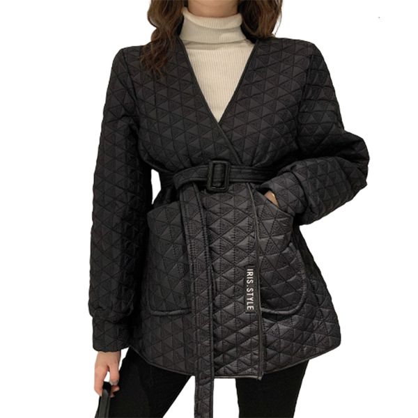 2019 autumn winter jacket women cotton-padded jacket v lead belt loose coat vadim parka basic jackets coats outerwear sashes, Black
2019 autumn winter jacket women cotton-padded jacket v lead belt loose coat vadim parka basic jackets coats outerwear sashes, Black