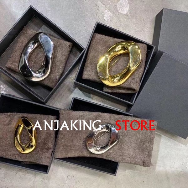 2 style brooches gold silver jewelry wild collar badge pin buckle can be used by both men and women, Gray
2 style brooches gold silver jewelry wild collar badge pin buckle can be used by both men and women, Gray