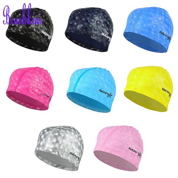 2017 elastic pu fabric waterproof swim cap long hair swimming caps athletic flash bathing hat women & men adult
2017 elastic pu fabric waterproof swim cap long hair swimming caps athletic flash bathing hat women & men adult